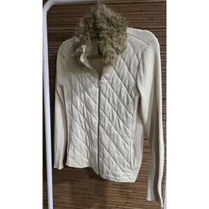 Lauren Ralph Lauren Women's Quilted Jacket with Faux Fur Collar